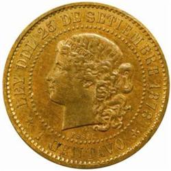 Argentina. Republic (1810-). Copper Pattern Essai 2 and 1 Centavos. 1878.