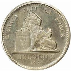 Belgium. Leopold I (1831-65). Silver Piefort Pattern Essai 20 Centimes. 1859.
