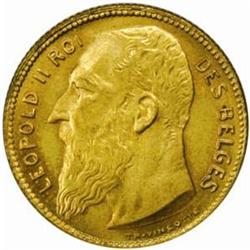 Belgium. Leopold II (1865-1909). Brass and Bronze Pattern 1 Franc. 19-- and 1903.