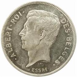 Belgium. Albert (1909-34). Nickel Essai 20 Francs. 1931.