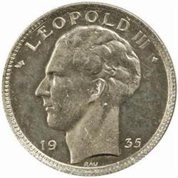 Belgium. Leopold III (1934-50). Nickel Pattern 5 and 1 Franc. 1935.