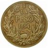 Image 2 : Chile. Republic (1818-). Silver Pattern Essai 1 Peso by Tasset. 1894-So.