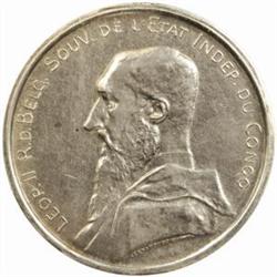 Congo Free State. Leopold II (1885-1908). Silver Pattern 5 Francs. 1896.