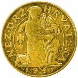 Croatia. Puppet State (1941-45). Brass Pattern 500 Kuna. 1941.