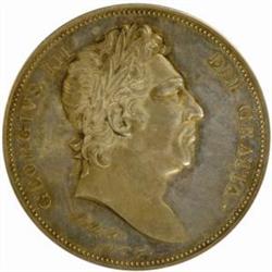 England. George III (1760-1820). Silver Pattern Crown by Webb and Mills. ND (c. 1817).