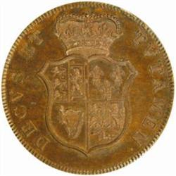 England. George III (1760-1820). Copper Pattern Crown by Droz. 1820.