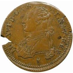 France. Louis XVI (1774-90). Copper Double Louis d'Or Trial Strike. 1779-BB.