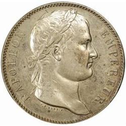 France. Napoleon I, the 100 Days (March-June 1815). Silver Pattern 5 Francs by Droz. 1815-A.