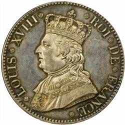 France. Louis XVIII (1815-24). Silver Pattern (5 Francs) Mint Visit Medal by Tiolier. 1817.