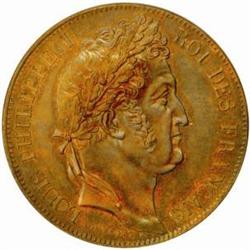 France. Louis Philippe I (1830-48). Bronze Pattern 5 Francs by Montagny. 1831.