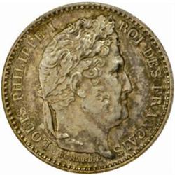 France. Louis Philippe I (1830-48). Silver Piefort 25 Centimes. 1845-B.