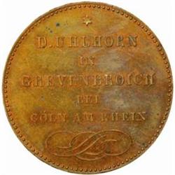 France. Louis Philippe I (1830-48). Bronze Minting Machine Proposal (5 Francs). By Uhlhorn. ND (c. 1