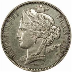 France. Concours of 1848. Silver Pattern 5 Francs by Domard. 1848.