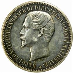 France. Napoleon III (1852-70). Silver Pattern 5 Francs by Bouvet. 1853.