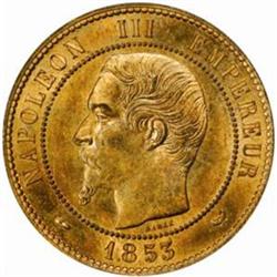 France. Napoleon III (1852-70). Bronze (10 Centimes) "Visit" Medal. 1853.