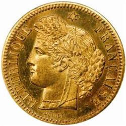 France. Government of National Defense (1870-71). Bronze Pattern Essai 5 Centimes by Oudine. 1870.