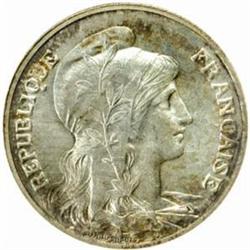 France. Third Republic (1871-1940). Silver Pattern Essai and Silver Essai 5 Centimes. ND (c. 1897) a