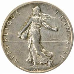 France. Third Republic (1871-1940). Silver Pattern 2 Francs. 1898.