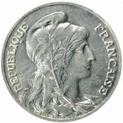 France. Third Republic (1871-1940). Aluminum Pattern Piefort Essai and Essai 25 Centimes. 1909.