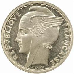 France. Third Republic (1871-1940). Copper-Nickel Pattern Essai 100 Francs. Dated "19" (c. 1929).