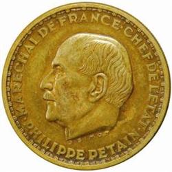 France. Vichy State (1940-44). Pattern Essai 20 Francs by Simon in Copper-Nickel, Aluminum-Bronze an