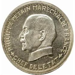 France. Vichy State (1940-44). Silver Pattern Essai 5 Francs. 1941.