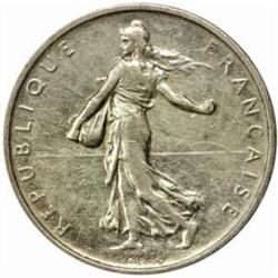 France. Fifth Republic (1959-). Silver Pattern 5 Francs by Roty. 1959.