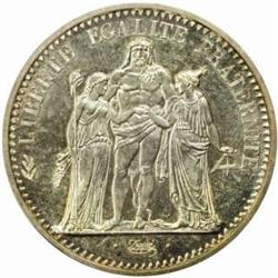 France. Fifth Republic (1959-). Silver Pattern Essai 10 Francs by Dupre. 1964.