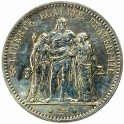 France. Fifth Republic (1959-). Silver Pattern 10 Francs by Dupre. 1964.