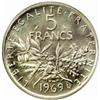 Image 2 : France. Fifth Republic (1959-). Nickel Pattern 5 Francs by Roty. 1969.