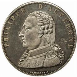 France. Duchy of Bouillon, Philip of Auvergne. Silver Pattern (5 Francs). 1815-A.