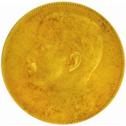 Italy. Vittorio Emanuele III (1900-46). Gilt Copper Pattern Prova 100 Lire by Boninsegna. 1907.