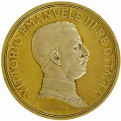 Italy. Vittorio Emanuele III (1900-46). Gilt Silver Prova di stampa 5 Lire. 1914.