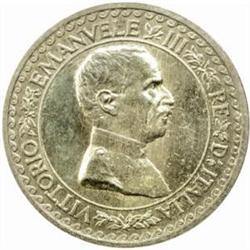 Italy. Vittorio Emanuele III (1900-46). Nickel Pattern Prova Tecnica 2 Lire by Motti. 1922.