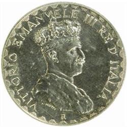 Italian Somaliland. Vittorio Emanuele III (1900-46). Silver Prova 5 Lire. 1925-R.