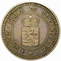 Luxembourg. Adolphe (1890-1905). Silver Pattern Piefort Essai 10 Centimes. 1889.