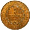 Image 2 : Luxembourg. Adolphe (1890-1905). Copper Pattern Essai 10 and 5 Centimes. 1889.