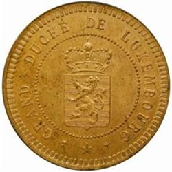Luxembourg. Adolphe (1890-1905). Bronze Essai 10 Centimes. 1889.