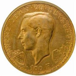 Luxembourg. Charlotte (1919-64). Bronze Essai 100 Francs. 1946.