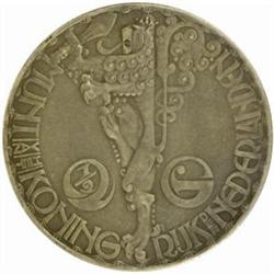 Netherlands. Wilhelmina (1890-1948). Silver Pattern 2 1/2 Gulden. ND (c. 1892).