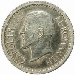 Romania. Carol I (1866-1914). Silver Pattern Essai 2 & 1 Leu, and 50 Bani. 1914.