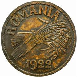 Romania. Ferdinand I (1914-27). Copper Pattern 5 Lei. 1922.