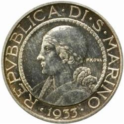 San Marino. Republic (350 AD-). 1933 3-piece Prova Set.