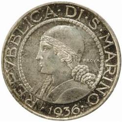 San Marino. Republic (350 AD-). 1936 3-piece Prova Set.