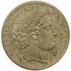 Switzerland. Confederation (1848-). Silvered Brass Pattern Essai 10 Centimes by Merley. 1851.