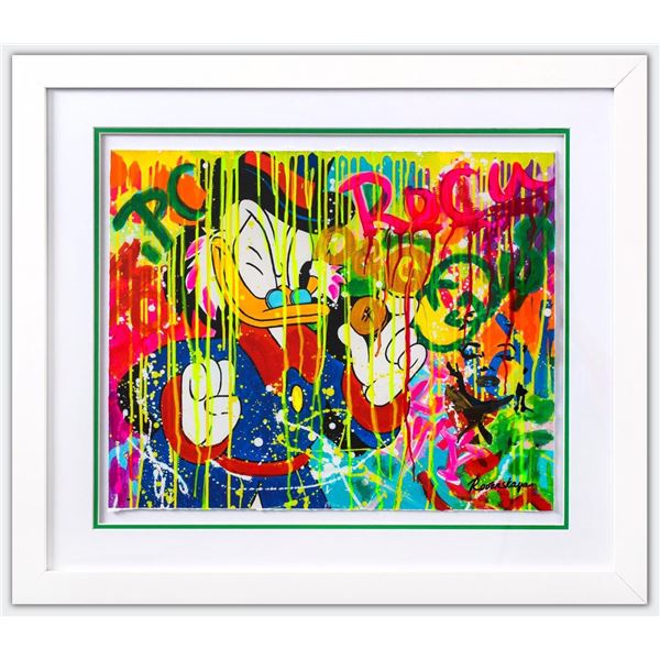 Nastya Rovenskaya- Original Mixed Media on Paper "Found The Gold"