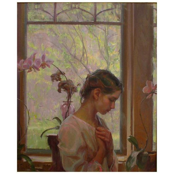 Dan Gerhartz, "The Orchid" Limited Edition on Canvas, Numbered and Hand Signed with Letter of Authen