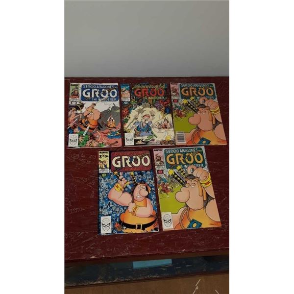 5 Vintage Groo the Wanderer Marvel Comics