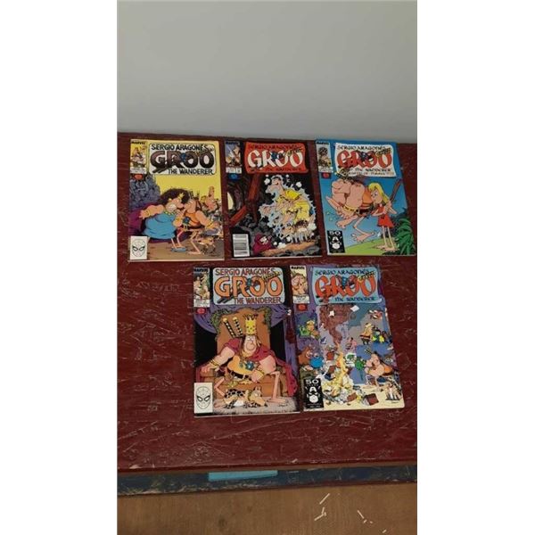 5 Vintage Groo the Wanderer Marvel Comics