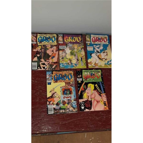 5 Vintage Groo the Wanderer Marvel Comics